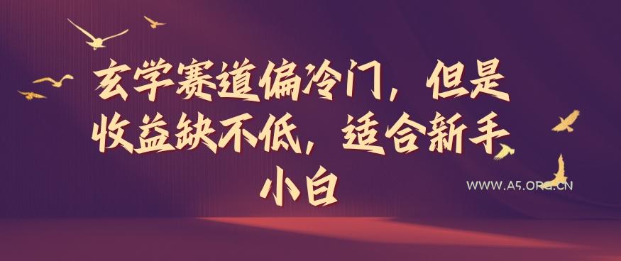 玄学赛道偏冷门,但是收益缺不低,适合新手小白【揭秘】-A5资源网