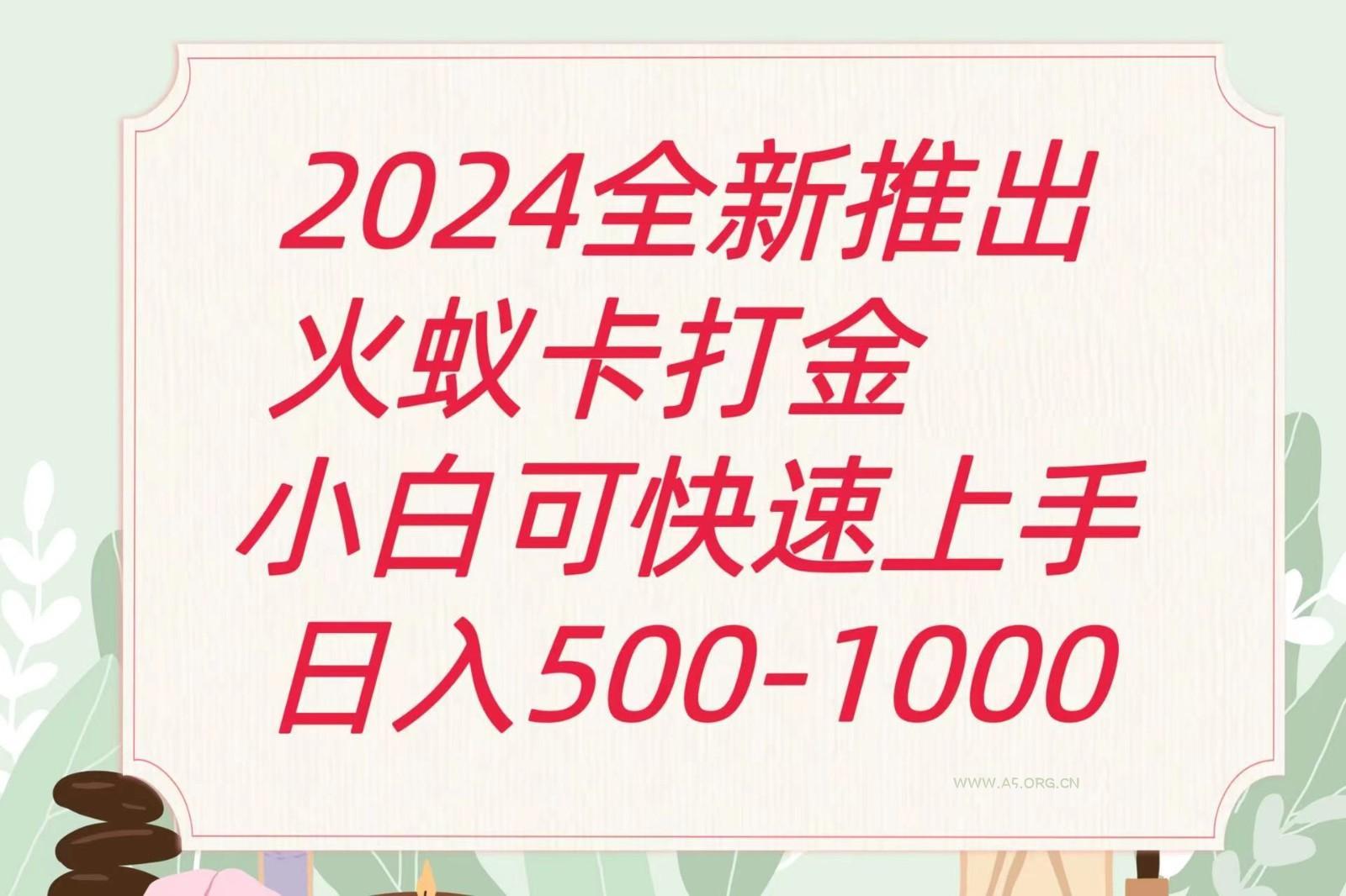 2024火蚁卡打金最新玩法和方案,单机日收益600+-A5资源网