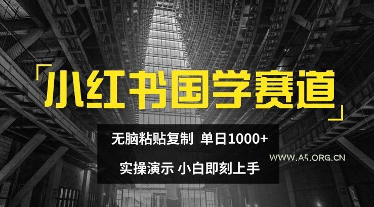 小红书国学赛道,无脑粘贴复制,单日1K,实操演示,小白即刻上手【揭秘】-A5资源网
