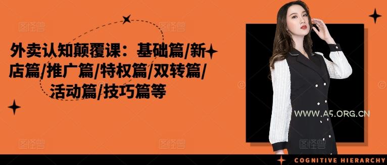 外卖认知颠覆课:基础篇/新店篇/推广篇/特权篇/双转篇/活动篇/技巧篇等-A5资源网