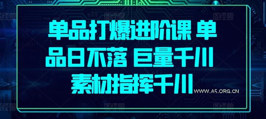 单品打爆进阶课 单品日不落 巨量千川 素材指挥千川-A5资源网
