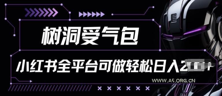 小红书等全平台树洞受气包项目,轻松日入一两张【揭秘】-A5资源网
