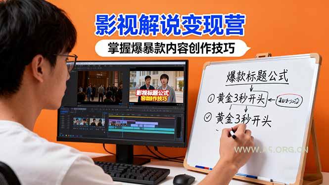 影视解说变现营：通过30+实战案例爆款内容创作技巧，掌握影视解说盈利密码-A5资源网