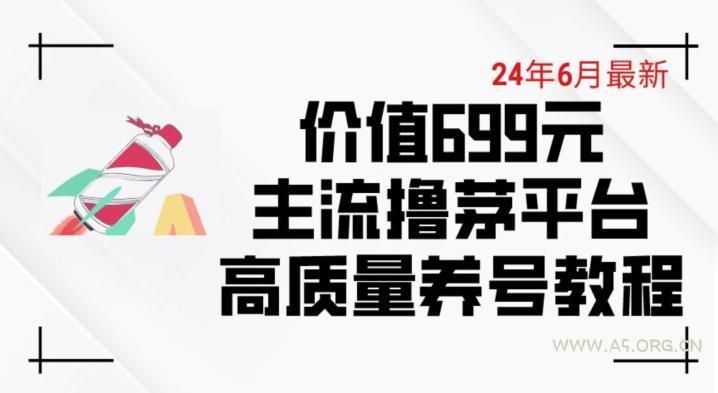6月最新价值699的主流撸茅台平台精品养号下车攻略【揭秘】-A5资源网
