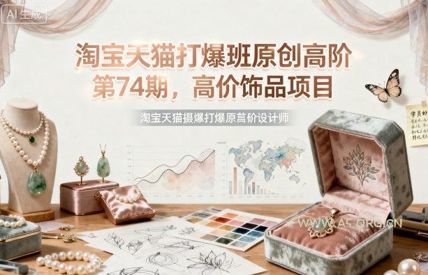 淘宝天猫打爆班原创高阶第74期,高价饰品项目-A5资源网