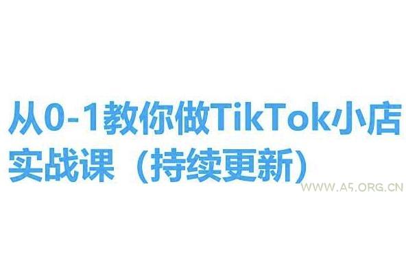 从0-1教你做TikTok小店实操课(持续更新),手把手教你,简单易学-A5资源网