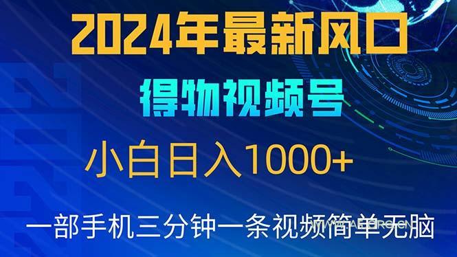 2024年5月最新蓝海项目,小白无脑操作,轻松上手,日入1000+-A5资源网