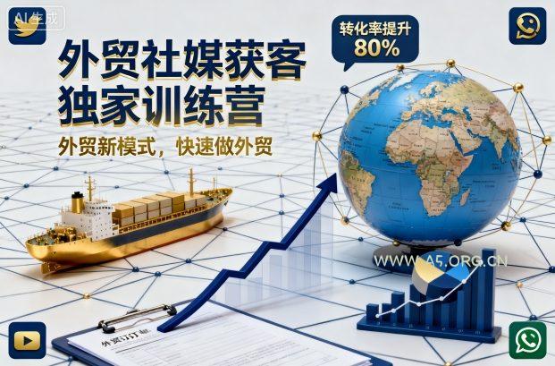 外贸社媒获客独家训练营，外贸新模式，快速做外贸-A5资源网
