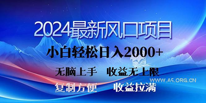 (10078期)2024最新风口!三分钟一条原创作品,日入2000+,小白无脑上手,收益无上限-A5资源网