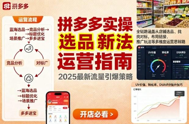 王校长9月12拼多多实操新玩法,全链路涵盖从店铺选品、找对标,布局链接,推广玩法等多维度运营思路(更新)-A5资源网