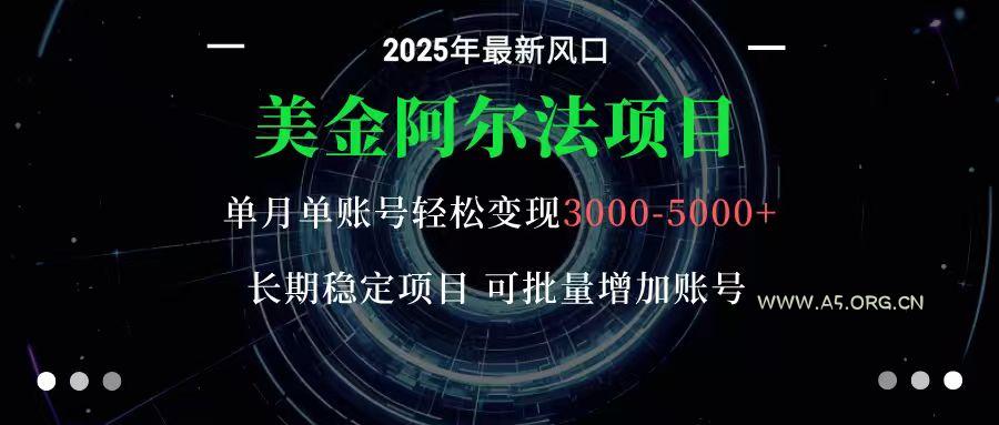 美金阿尔法项目：一部手机每天只需10分钟，轻松稳定赚美元-A5资源网