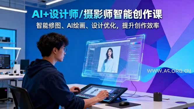 AI+设计师/摄影师智能创作课:智能修图、AI绘画、设计优化,提升创作效率-A5资源网