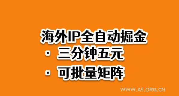 海外ip全自动掘金,2025必做蓝海项目,3分钟落地,矩阵直接开干【揭秘】-A5资源网