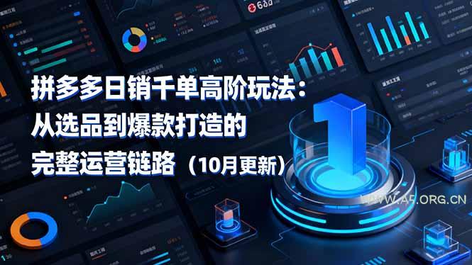 拼多多日销千单高阶玩法:从选品到爆款打造的完整运营链路(10月更新-A5资源网