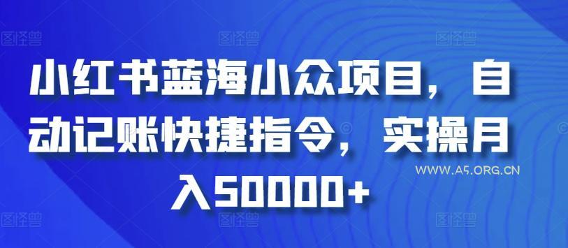 小红书蓝海小众项目,自动记账快捷指令,实操月入50000+【揭秘】-A5资源网