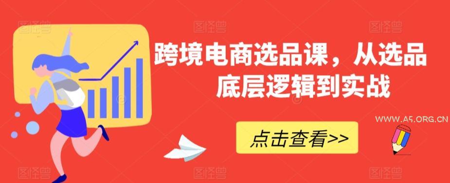 跨境电商选品课,从选品到底层逻辑到实战-A5资源网
