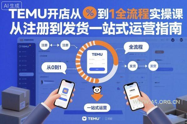 TEMU开店从0到1全流程实操课,从注册到发货一站式运营指南-A5资源网