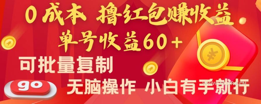 全新平台,0成本撸红包赚收益,单号收益60+,可批量复制,无脑操作,小白有手就行【揭秘】-A5资源网